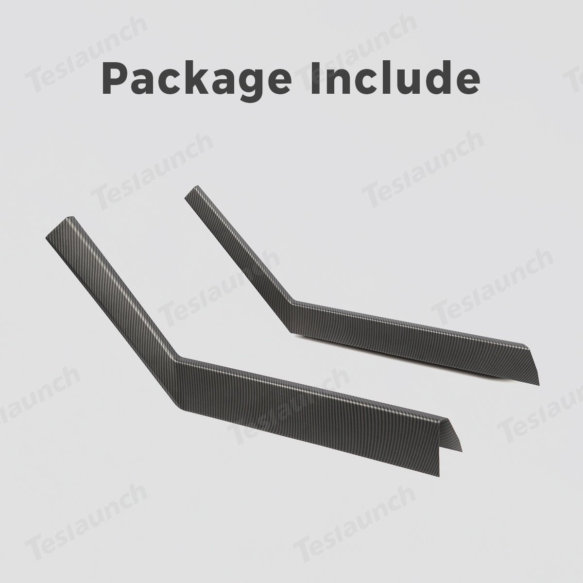 Lower Center Console Side Trim Covers (Carbon Fiber Pattern ABS) for Cybertruck - T-Launch