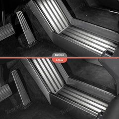 Lower Center Console Side Trim Covers (Carbon Fiber Pattern ABS) for Cybertruck - T-Launch