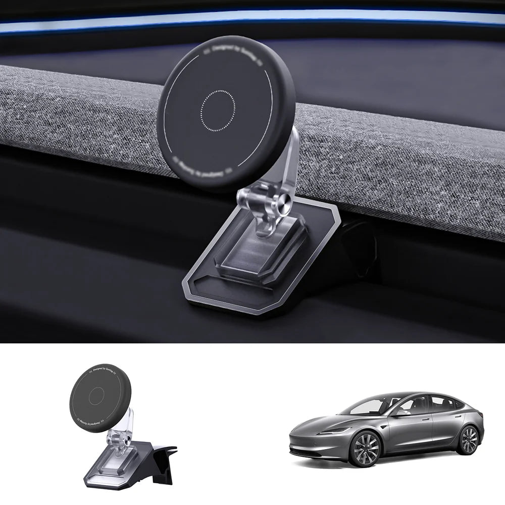 Magnetic Silicone Phone Holder for Tesla Model Y Juniper 2025+ / Model 3 Highland 2024+ - T-Launch
