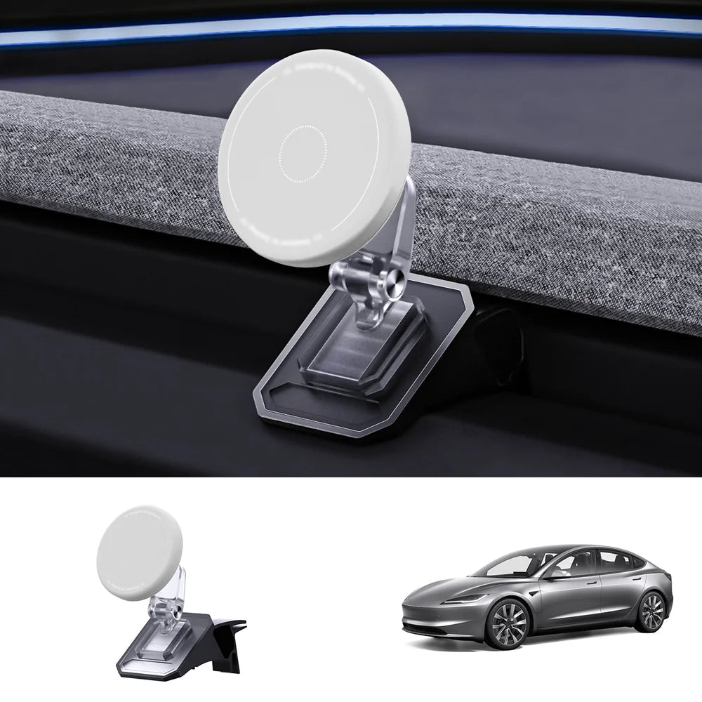 Magnetic Silicone Phone Holder for Tesla Model Y Juniper 2025+ / Model 3 Highland 2024+ - T-Launch