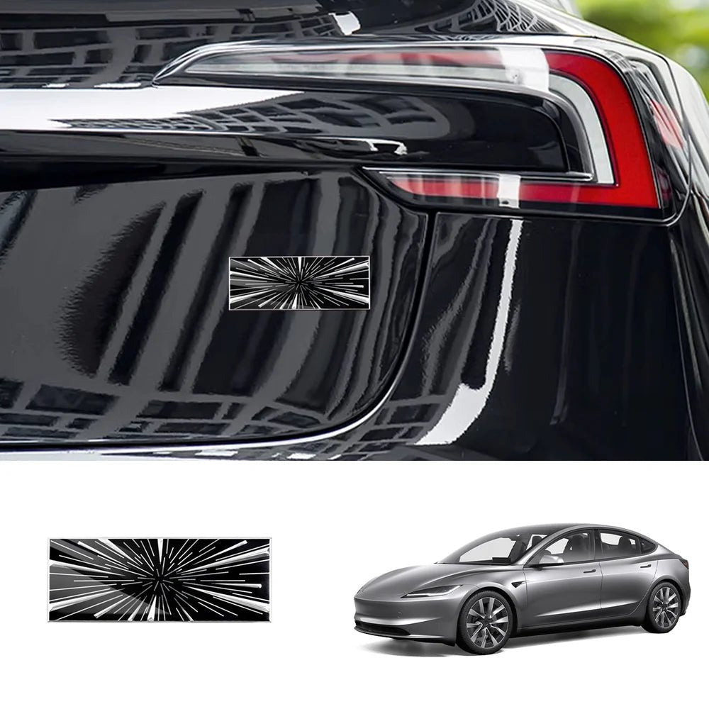 Magnetic Time Tunnel Rear Emblem Badge for Tesla Model 3 Highland 2024+ - T-Launch