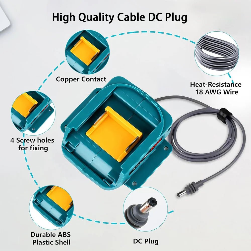 Makita 18V Battery Adapter for Starlink Mini with DC Power Cable - T-Launch