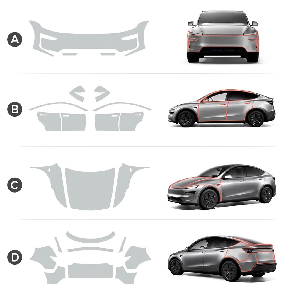 Matte TPU Full Car Paint Protection Film (PPF) for Tesla Model Y Juniper 2025+ - T-Launch