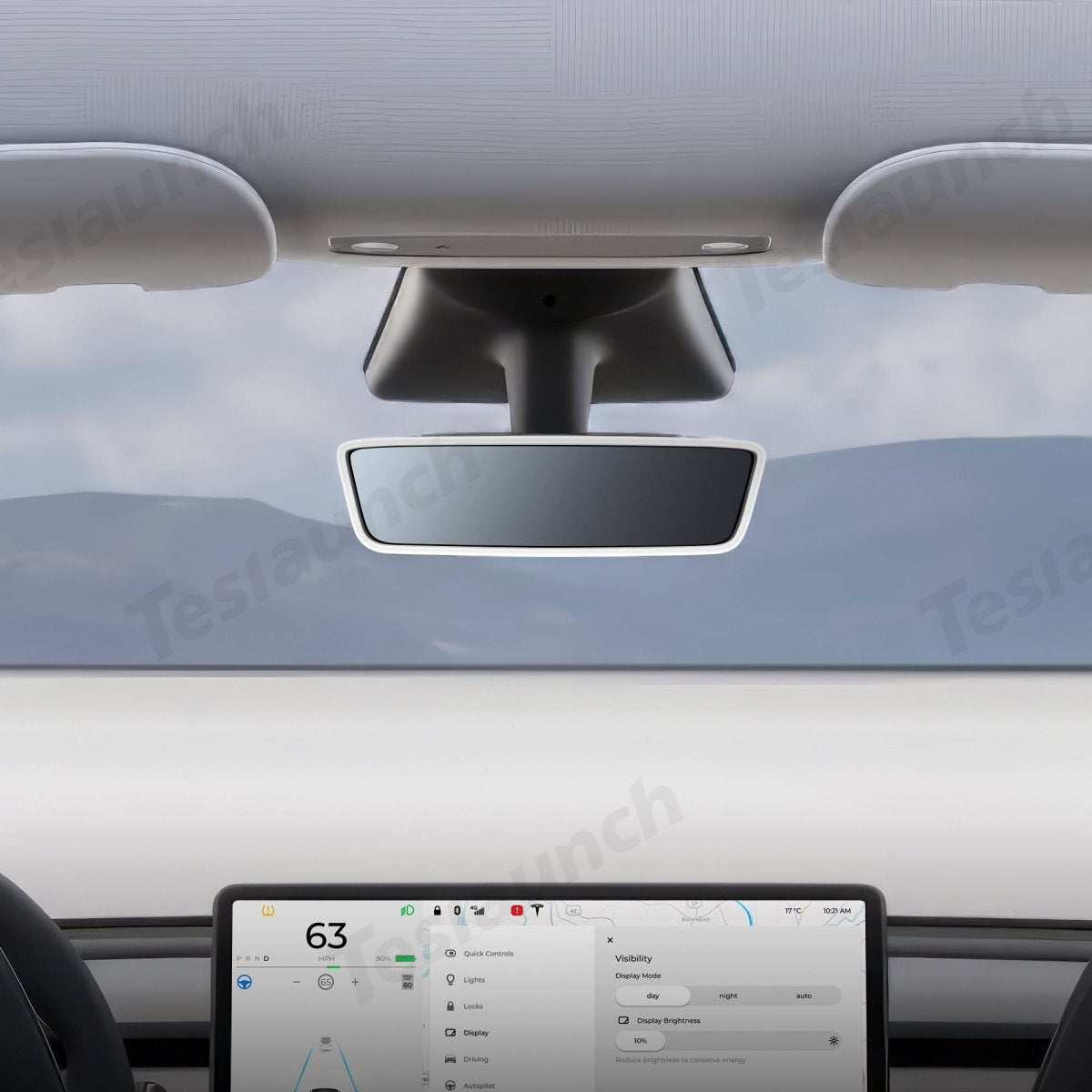 Matte White Interior Upgrade Kit For Tesla 2021-2023 Model 3 - T-Launch