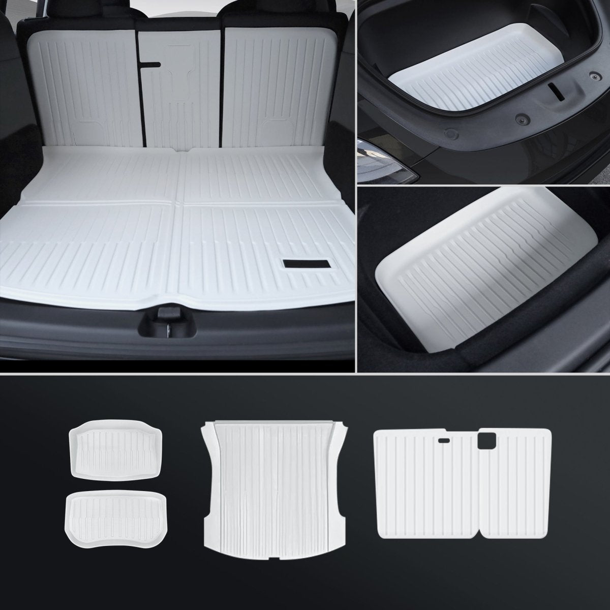 Matte White Interior Upgrade Kit For Tesla 2021-2023 Model 3 - T-Launch