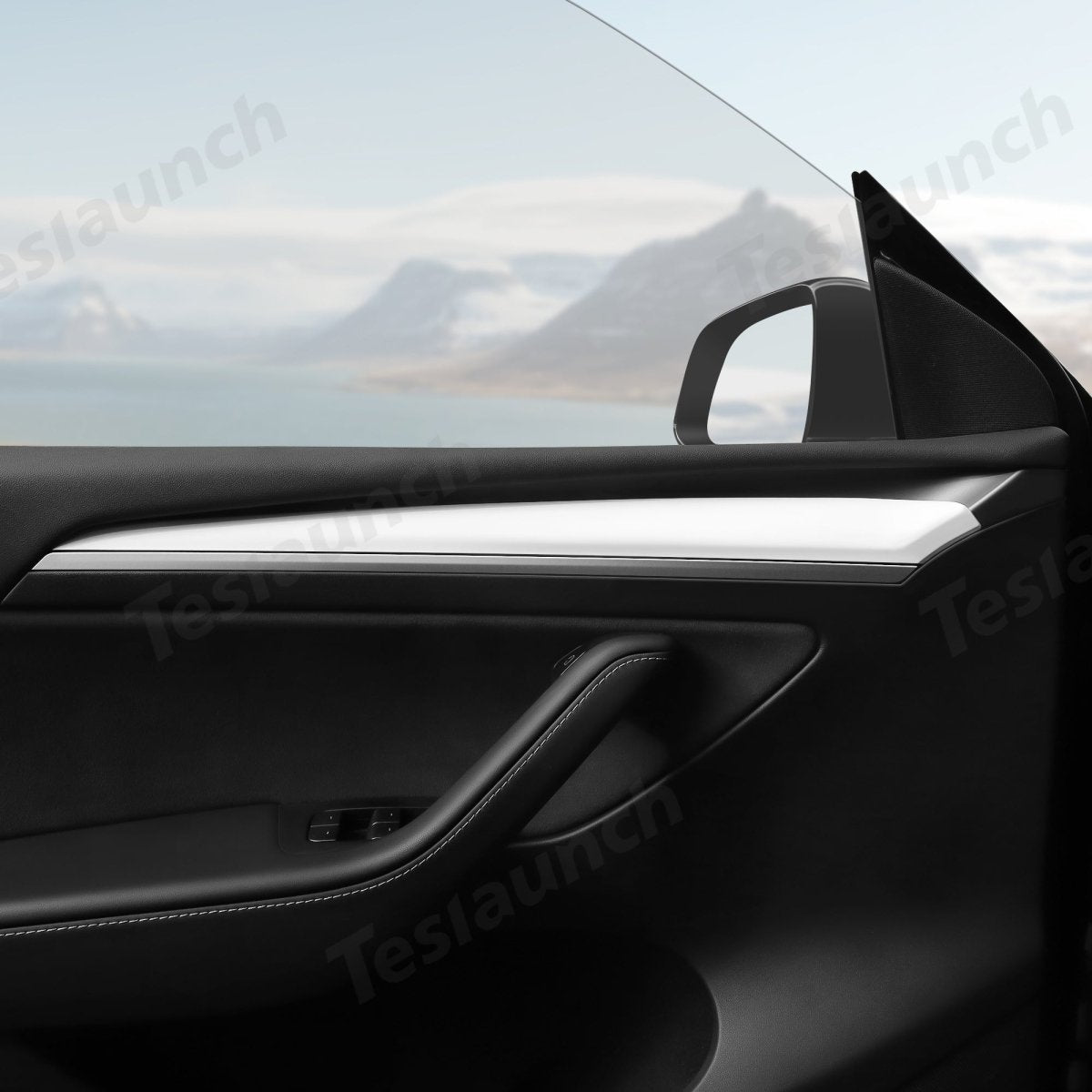 Matte White Interior Upgrade Kit For Tesla 2021-2024 Model Y - T-Launch