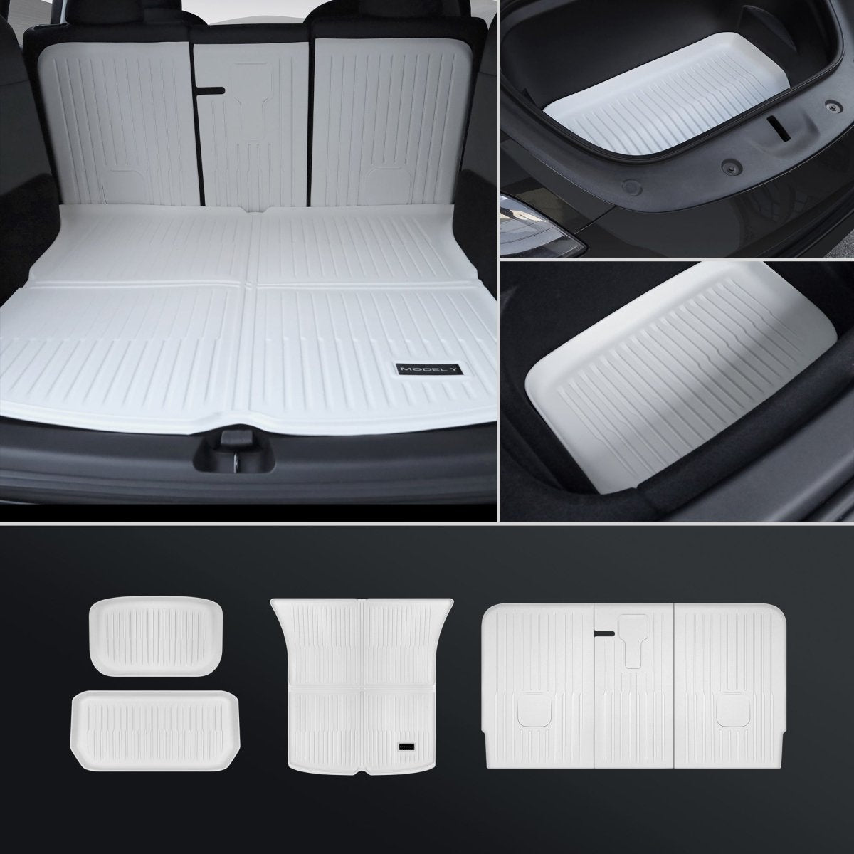 Matte White Interior Upgrade Kit For Tesla 2021-2024 Model Y - T-Launch