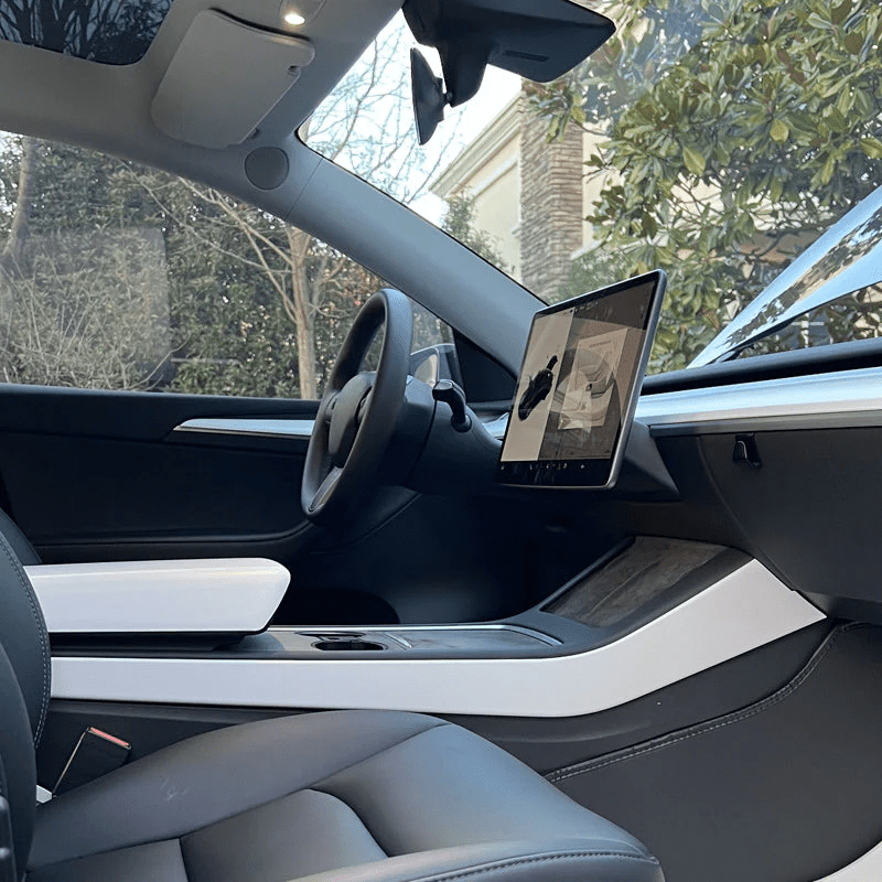 Matte White Interior Upgrade Kit for Tesla Model 3/Y - T-Launch