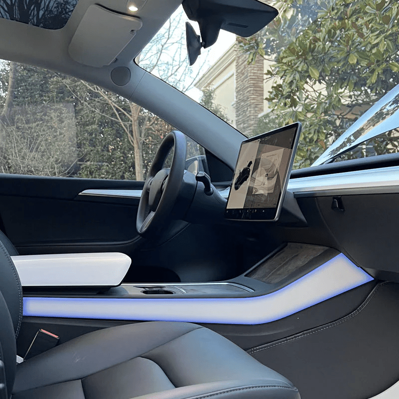 Matte White Interior Upgrade Kit for Tesla Model 3/Y - T-Launch