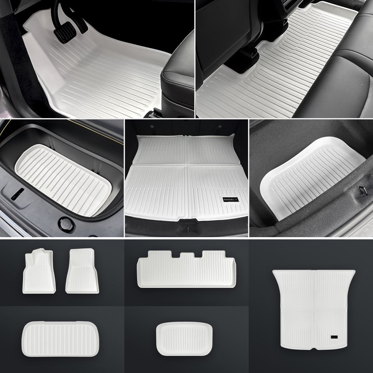 Matte White Interior Upgrade Kit For Tesla Model Y Juniper 2025+ - T-Launch
