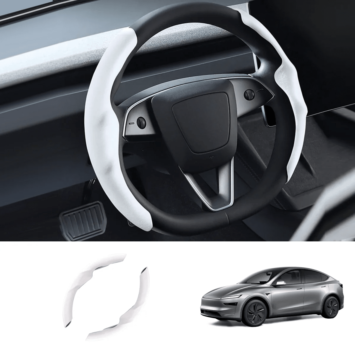 Matte White Interior Upgrade Kit For Tesla Model Y Juniper 2025+ - T-Launch
