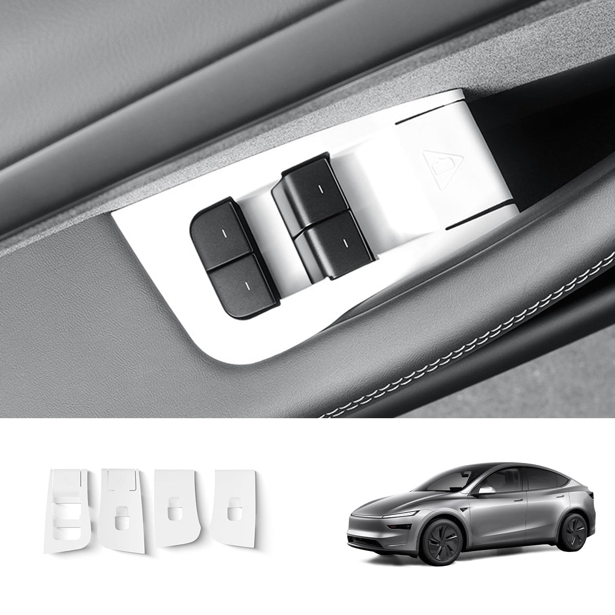 Matte White Interior Upgrade Kit For Tesla Model Y Juniper 2025+ - T-Launch