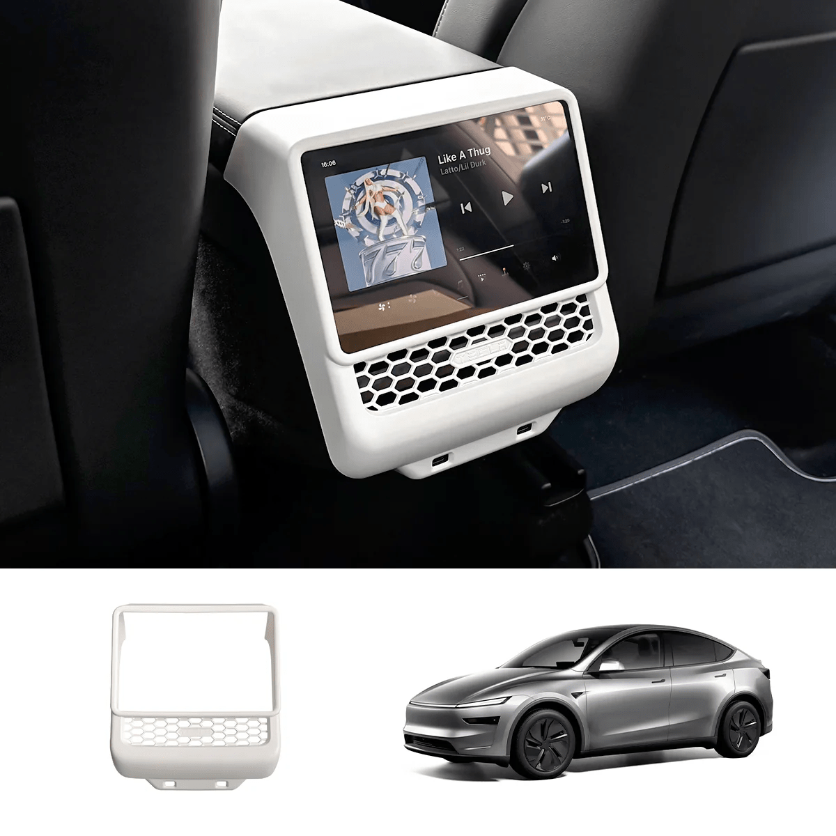 Matte White Interior Upgrade Kit For Tesla Model Y Juniper 2025+ - T-Launch