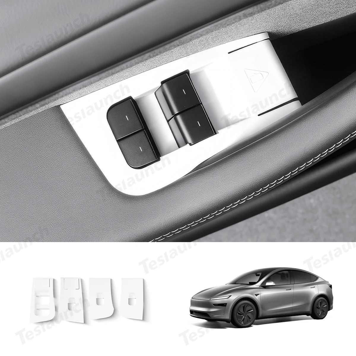 Matte White Interior Upgrade Kit For Tesla Model Y Juniper 2025+ - T-Launch