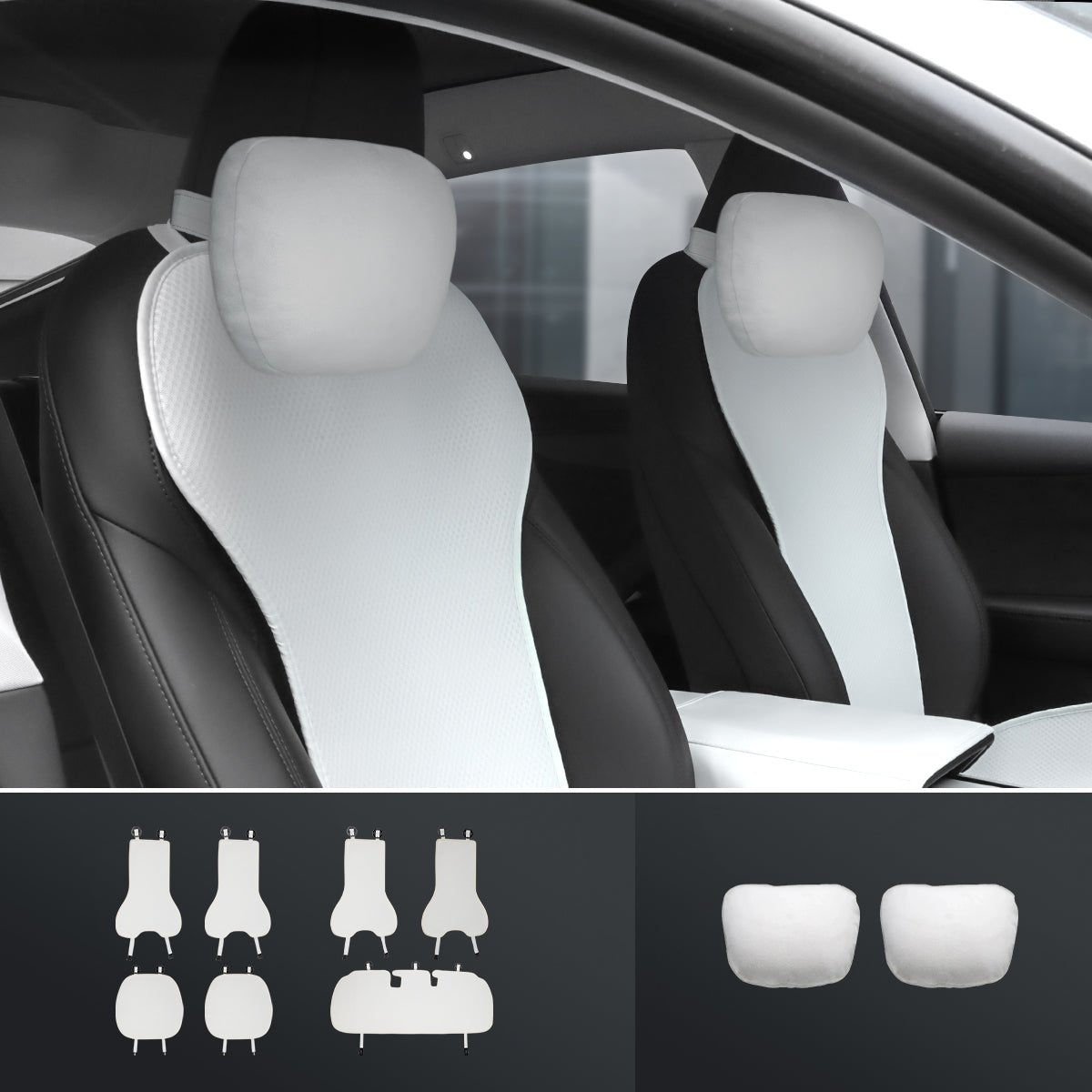 Matte White Interior Upgrade Kit For Tesla Model Y Juniper 2025+ - T-Launch