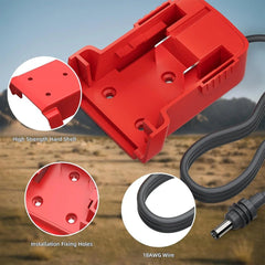Milwaukee 18V Battery Adapter with DC Power Cable for Starlink Mini - T-Launch