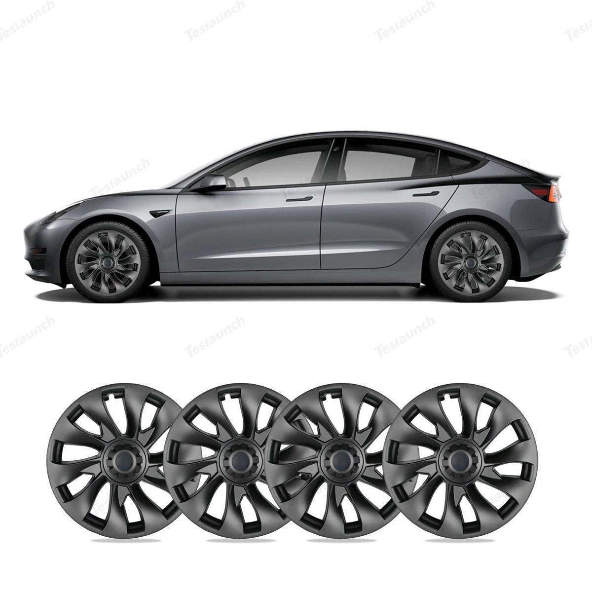Model 3 18'' Aero Wheels Cover Hubcaps Replacement 4PCS for Tesla (2017-2023) - T-Launch