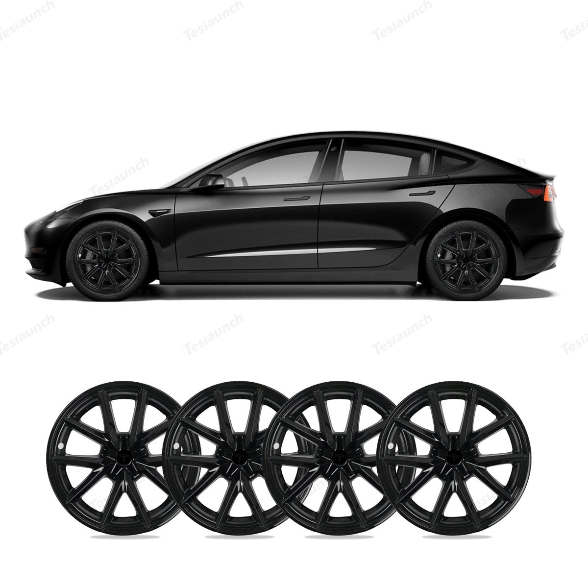 Model 3 18'' Aero Wheels Cover Hubcaps Replacement 4PCS for Tesla (2017-2023) - T-Launch