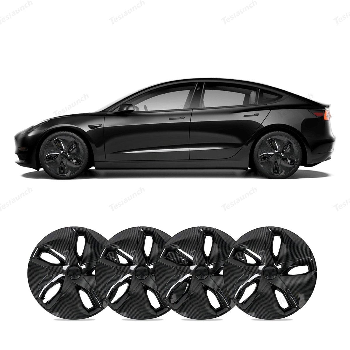 Model 3 18'' Aero Wheels Cover Hubcaps Replacement 4PCS for Tesla (2017-2023) - T-Launch