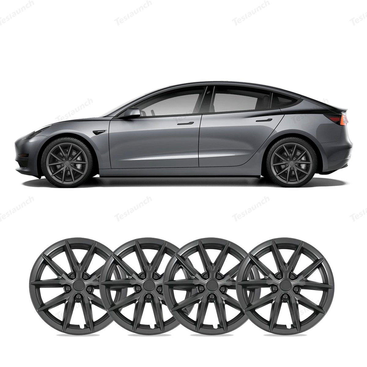 Model 3 18'' Aero Wheels Cover Hubcaps Replacement 4PCS for Tesla (2017-2023) - T-Launch