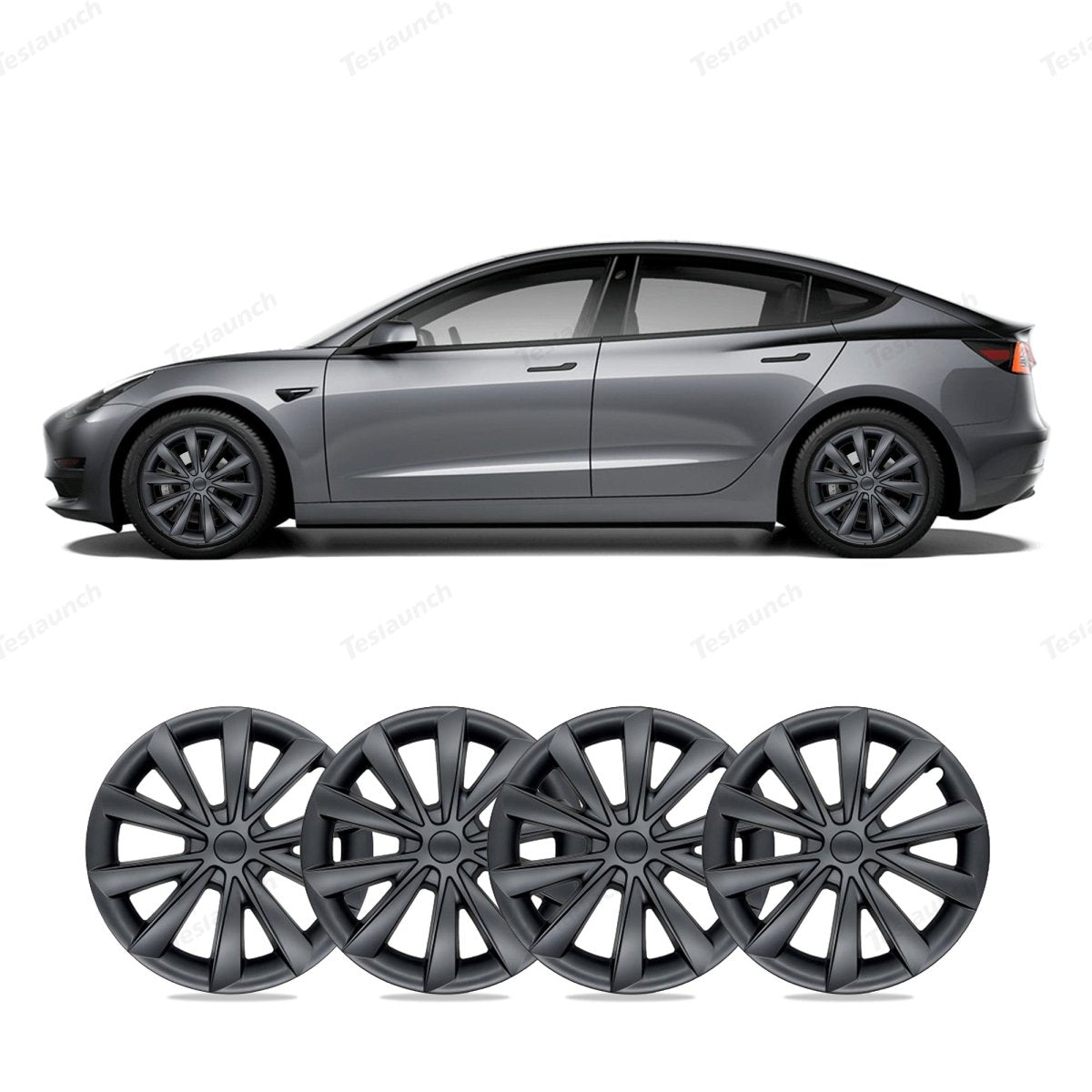 Model 3 18'' Aero Wheels Cover Hubcaps Replacement 4PCS for Tesla (2017-2023) - T-Launch