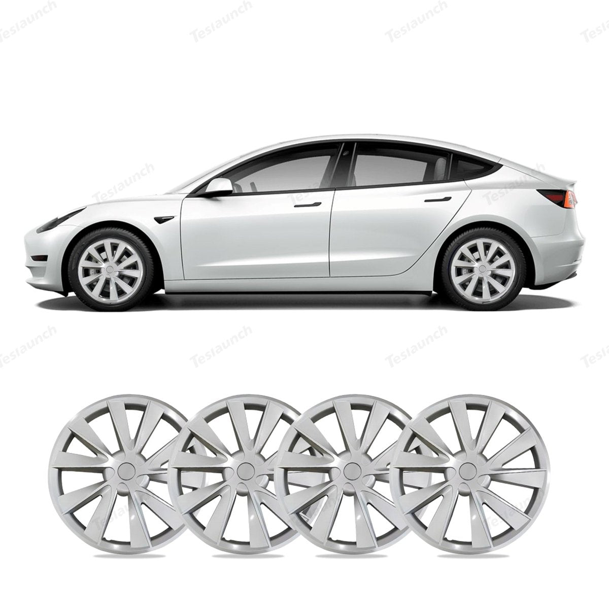 Model 3 18'' Aero Wheels Cover Hubcaps Replacement 4PCS for Tesla (2017-2023) - T-Launch