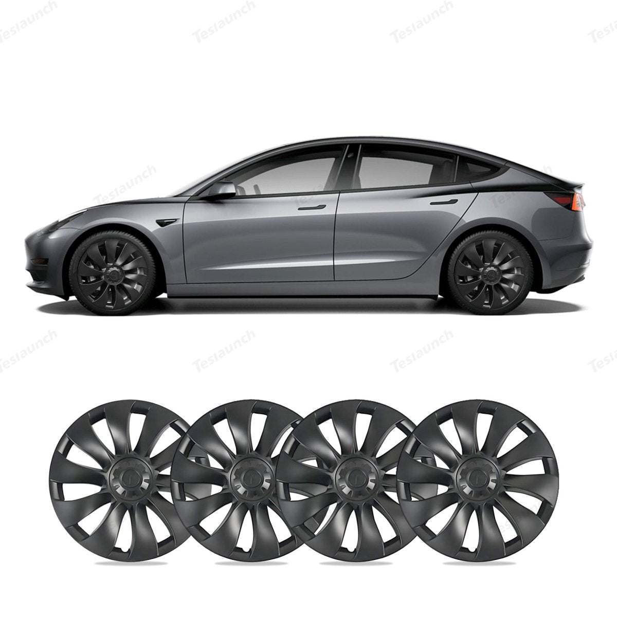Model 3 18'' Aero Wheels Cover Hubcaps Replacement 4PCS for Tesla (2017-2023) - T-Launch