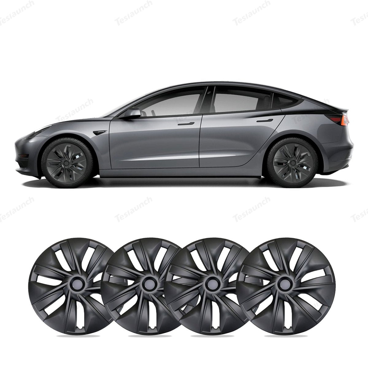 Model 3 18'' Aero Wheels Cover Hubcaps Replacement 4PCS for Tesla (2017-2023) - T-Launch