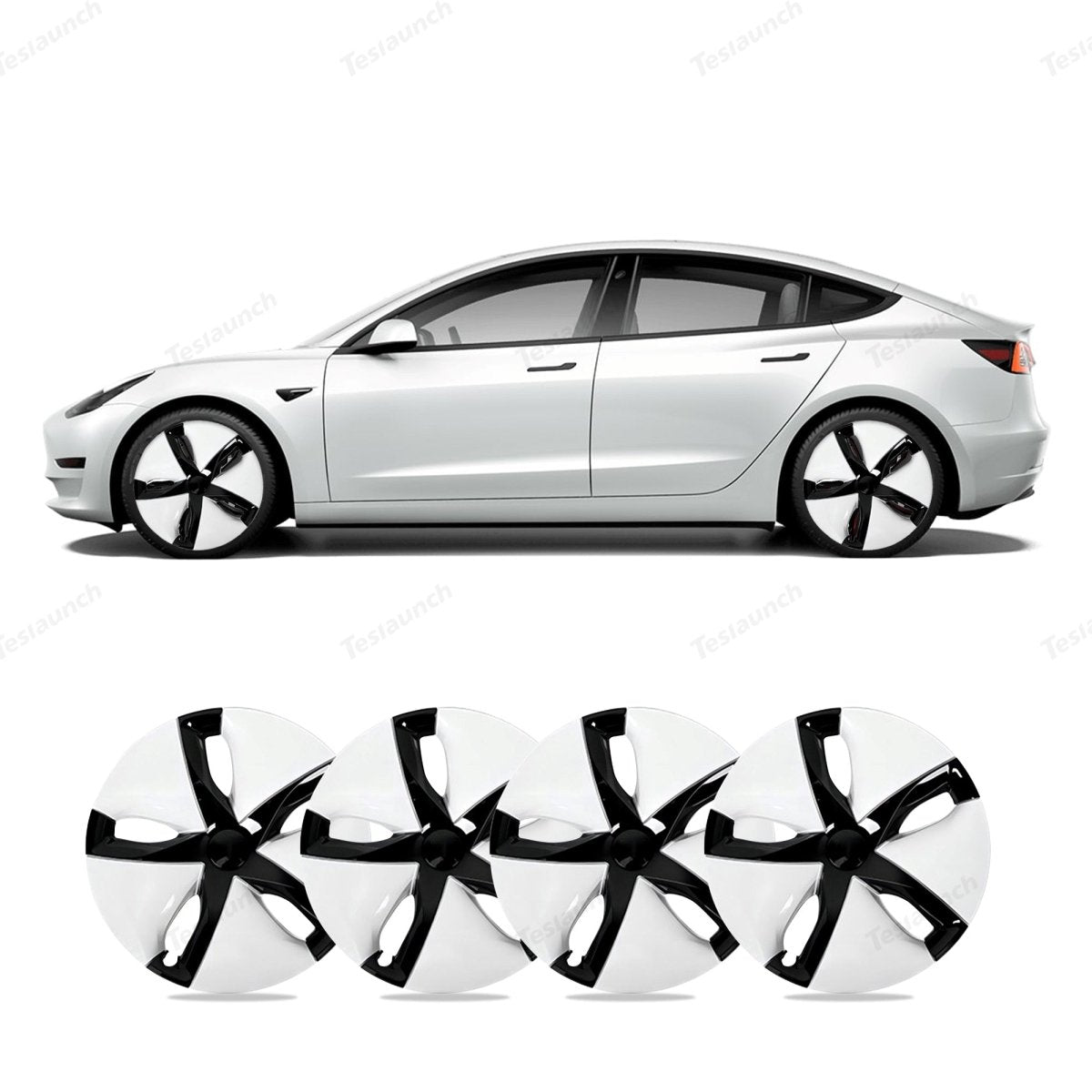 Model 3 18'' Aero Wheels Cover Hubcaps Replacement 4PCS for Tesla (2017-2023) - T-Launch