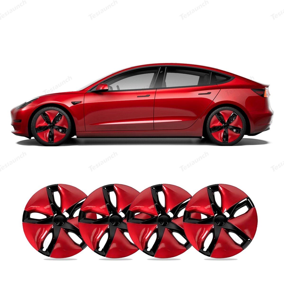 Model 3 18'' Aero Wheels Cover Hubcaps Replacement 4PCS for Tesla (2017-2023) - T-Launch
