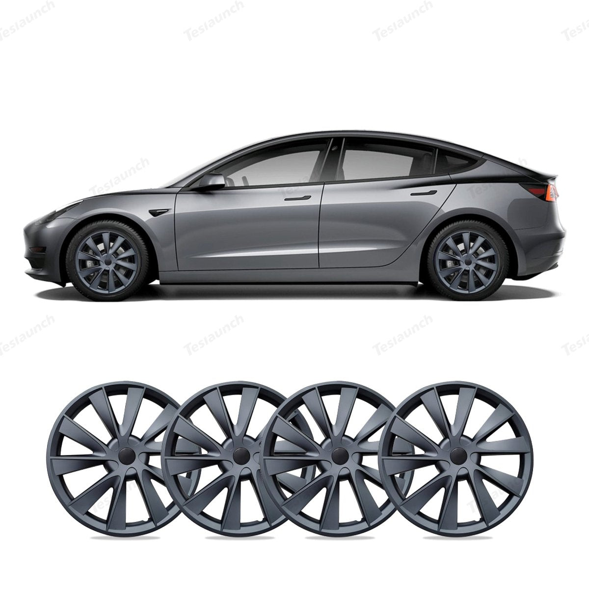 Model 3 18'' Aero Wheels Cover Hubcaps Replacement 4PCS for Tesla (2017-2023) - T-Launch