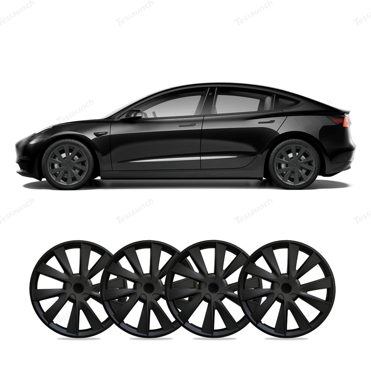 Model 3 18'' Aero Wheels Cover Hubcaps Replacement 4PCS for Tesla (2017-2023) - T-Launch