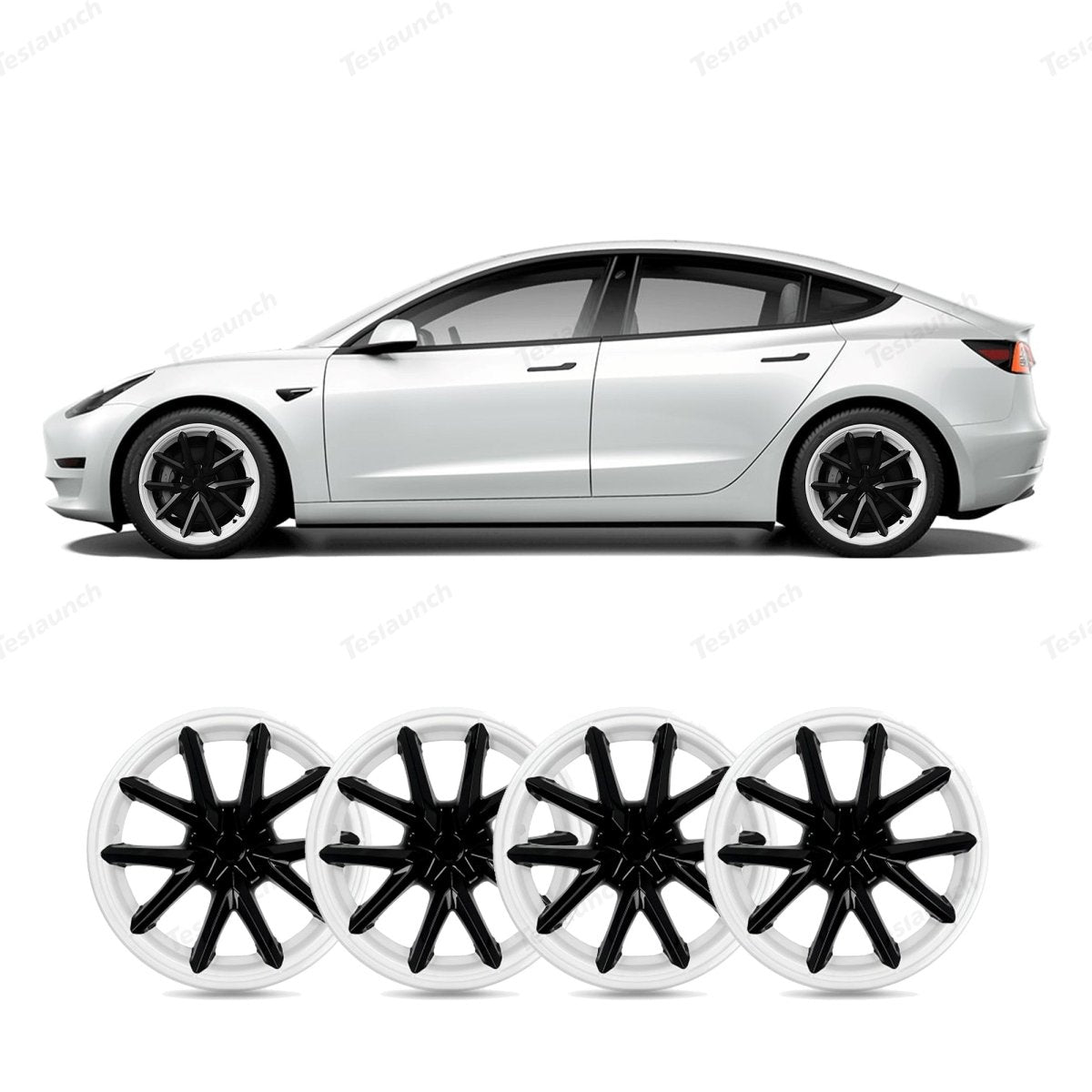 Model 3 18'' Aero Wheels Cover Hubcaps Replacement 4PCS for Tesla (2017-2023) - T-Launch