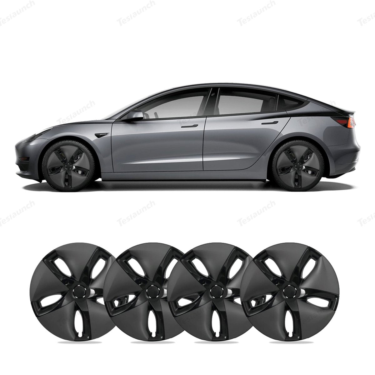 Model 3 18'' Aero Wheels Cover Hubcaps Replacement 4PCS for Tesla (2017-2023) - T-Launch