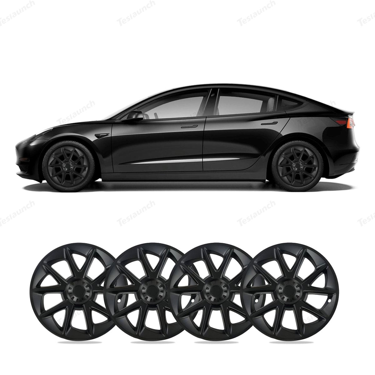 Model 3 18'' Aero Wheels Cover Hubcaps Replacement 4PCS for Tesla (2017-2023) - T-Launch
