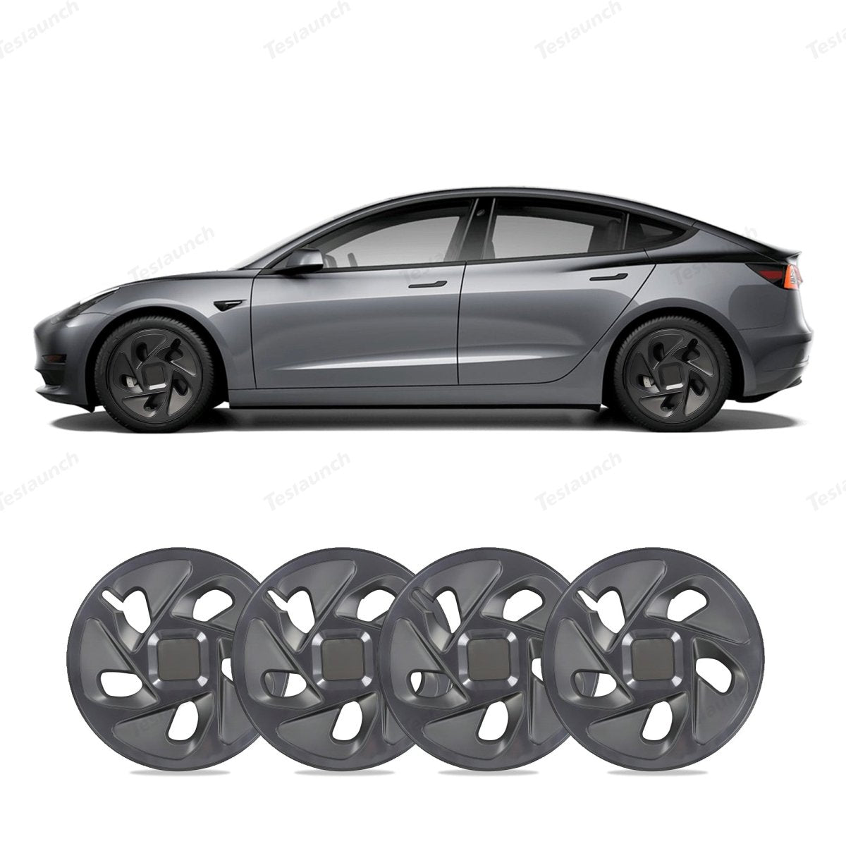 Model 3 18'' Aero Wheels Cover Hubcaps Replacement 4PCS for Tesla (2017-2023) - T-Launch