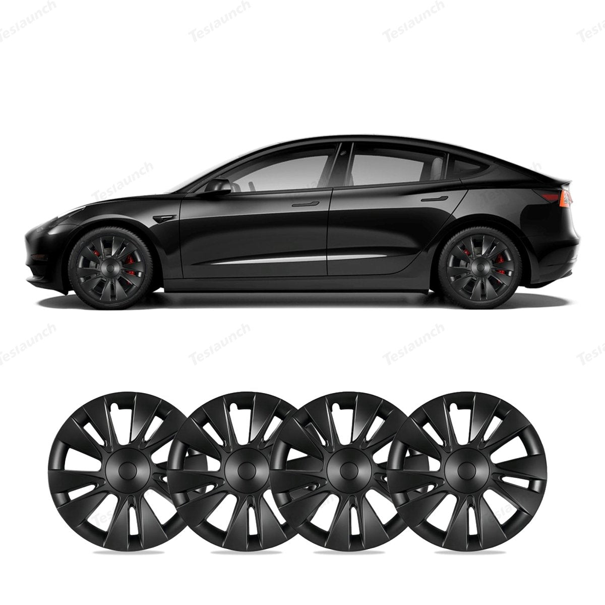 Model 3 18'' Aero Wheels Cover Hubcaps Replacement 4PCS for Tesla (2017-2023) - T-Launch
