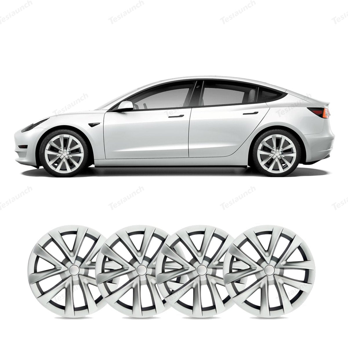 Model 3 18'' Aero Wheels Cover Hubcaps Replacement 4PCS for Tesla (2017-2023) - T-Launch