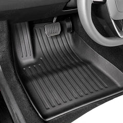 Model 3 Floor Mats All Weather Double Layer Flocking TPE For Tesla(2017-2023) - T-Launch