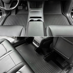 Model 3 Floor Mats All Weather Double Layer Flocking TPE For Tesla(2017-2023) - T-Launch