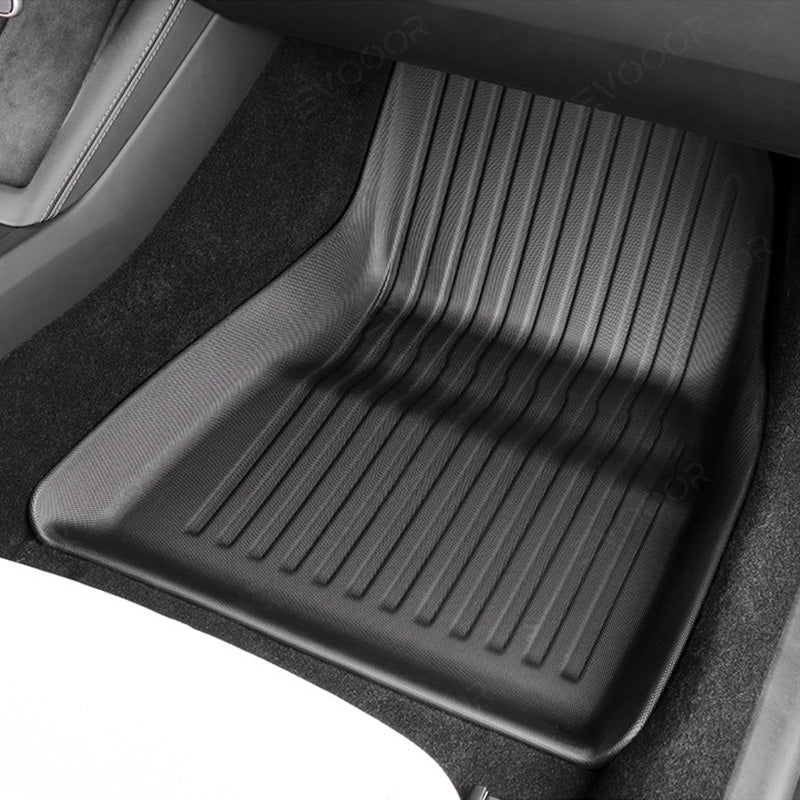 Model 3 Floor Mats All Weather Double Layer Flocking TPE For Tesla(2017-2023) - T-Launch