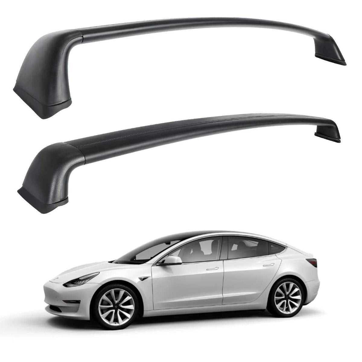 Model 3 & Model Y Aluminum Roof Rack Cargo Cross Bars (Set of 2) for Tesla (2017+) - T-Launch