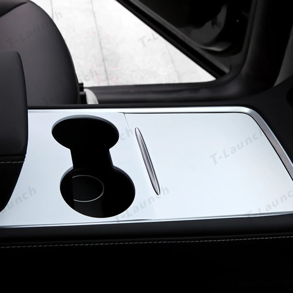 Model 3 & Y Center Console Cover (Carbon Fiber Pattern ABS) (Gen.2) for Tesla(2021-2023) - T-Launch