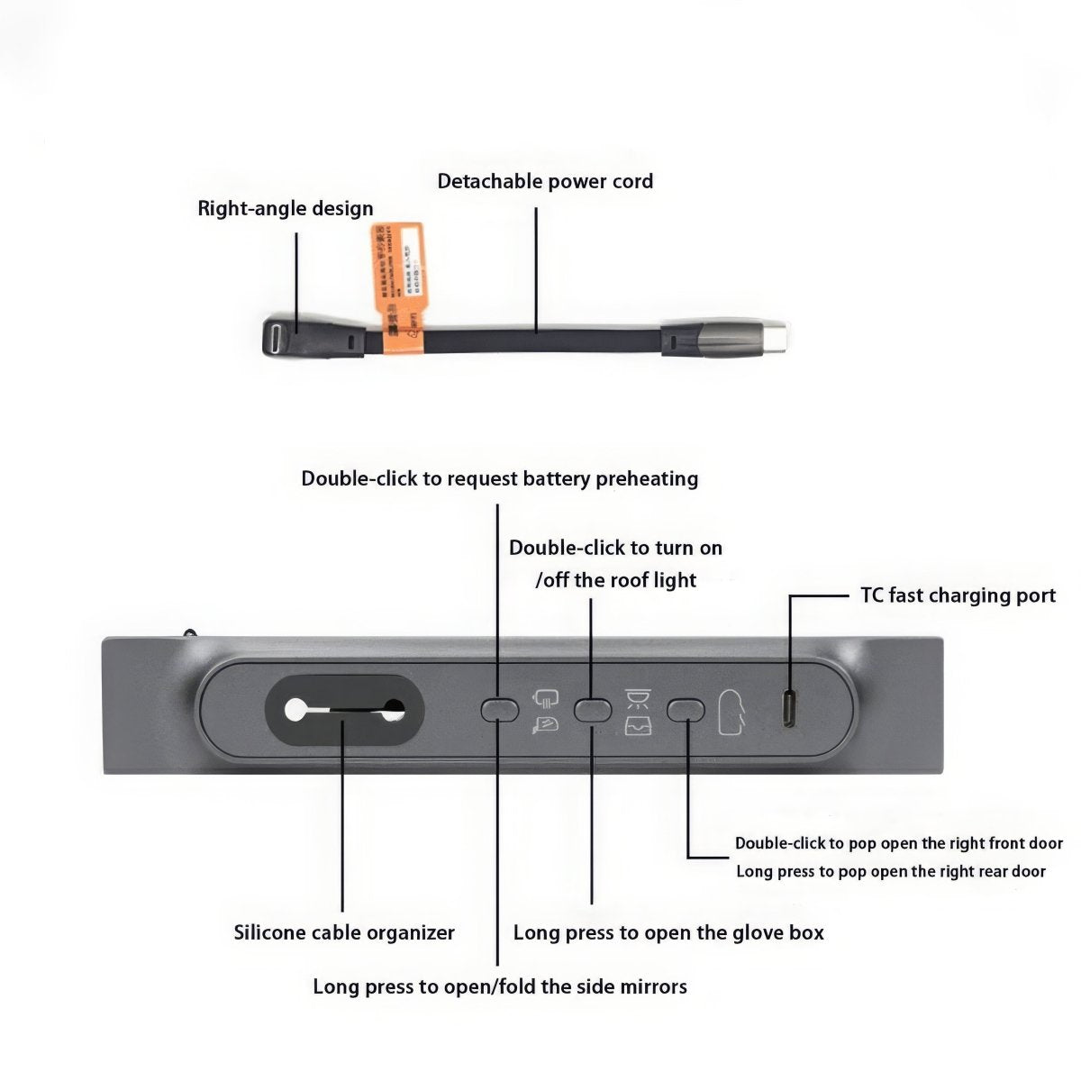 Model 3/Y 2021-2023 Central One-Touch Smart Button Controller for Tesla (Only Left-hand Drive) - T-Launch
