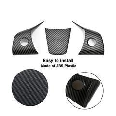 Model 3/Y Carbon Fiber Steering Wheel Trim (Carbon Fiber Pattern ABS) for Tesla(2017-2023) - T-Launch