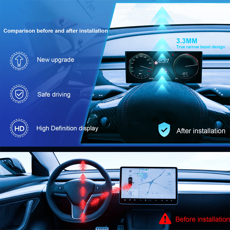 Model 3/Y Center Console Dashboard Touch Screen (Linux 9.0") for Tesla - T-Launch