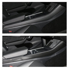Model 3/Y Center Console Side Panel Caps, Decoration Wrap Cover (2 Pcs) (Carbon Fiber Pattern ABS) (Gen. 2) (2021-2023) - T-Launch