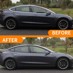 Model 3/Y Chrome Delete Kit for Tesla, Windows Glossy Matte Black Cover Kit (10 Pcs) (2017-2023) - T-Launch