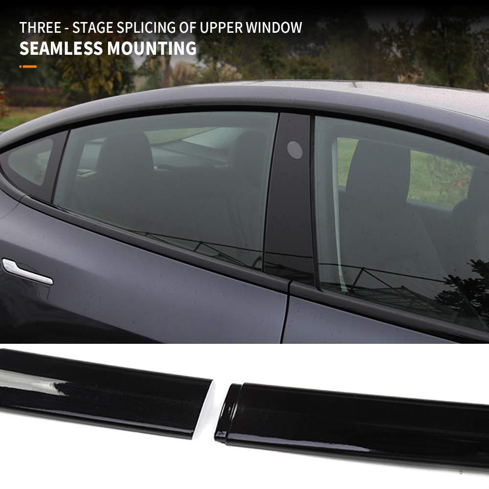 Model 3/Y Chrome Delete Kit for Tesla, Windows Glossy Matte Black Cover Kit (10 Pcs) (2017-2023) - T-Launch