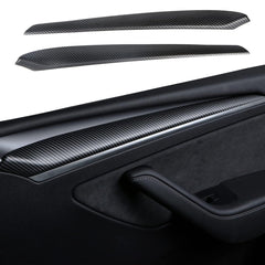 Model 3/Y Door Trim Cover Wrap ABS Matte Carbon Fiber Pattern (2 PCS) for Tesla (2021-2023) - T-Launch